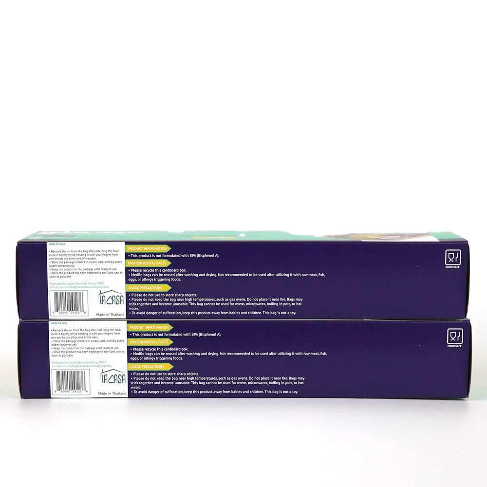 MedFlo Double Zipper Bag 27X28cm Large ( 30 + 30 ) Bags