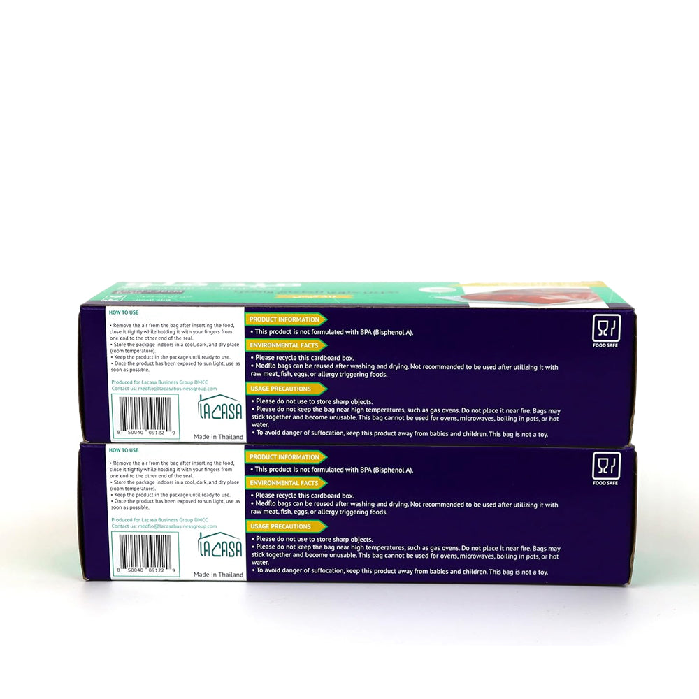 MedFlo Double Zipper Bag 18X20cm Medium ( 50 + 50 ) Bags