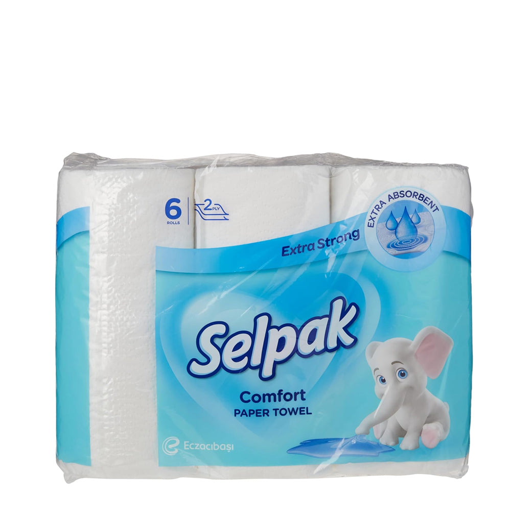 SELPAK Kitchen Towel 6 ROLLS 2 PLY 90 SHEETS