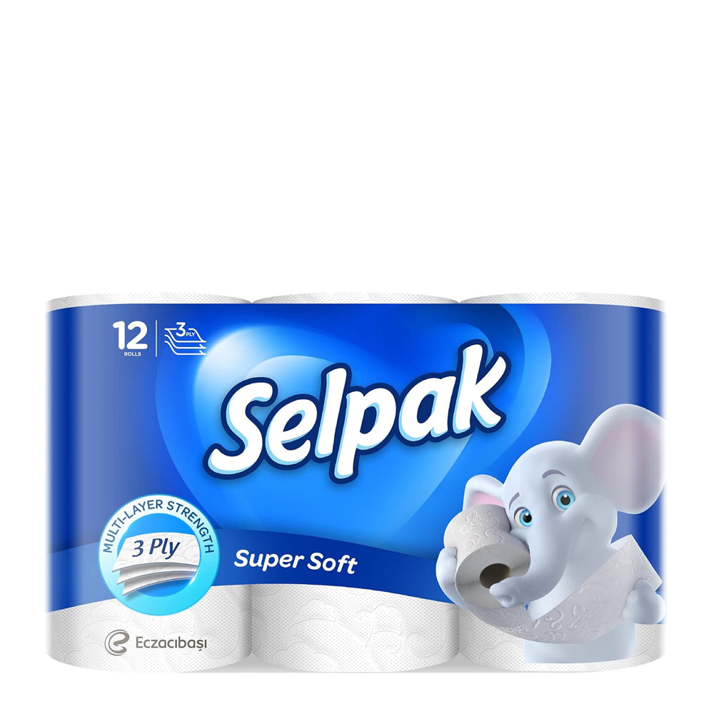 SELPAK TP 12 ROLLS 3 PLY 140 SHEETS