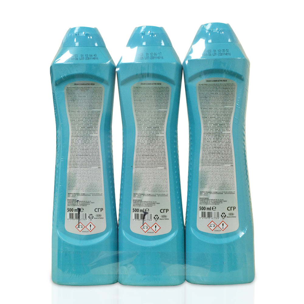 SIO Cream Cleaner Active Fresh 500ML | Pack of 3