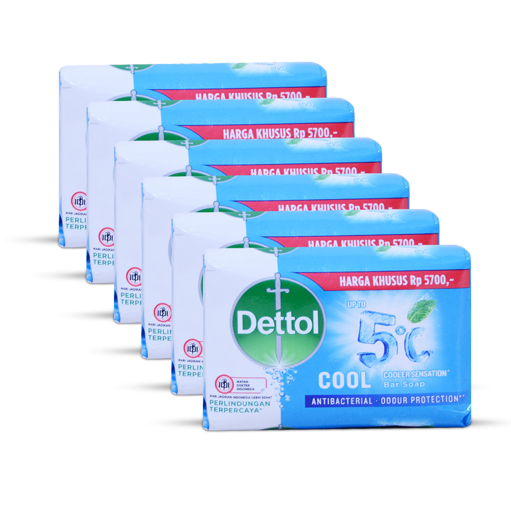 Dettol Antibacterial Soap Cool 100G (6 pcs)