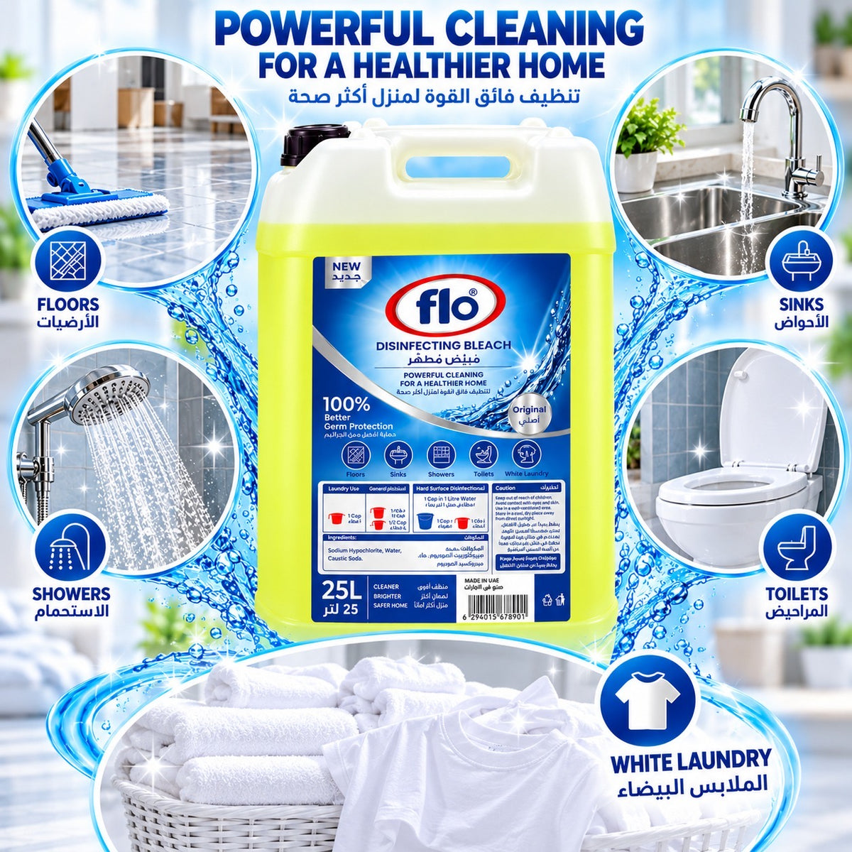 Flo Disinfecting Bleach Original 25L