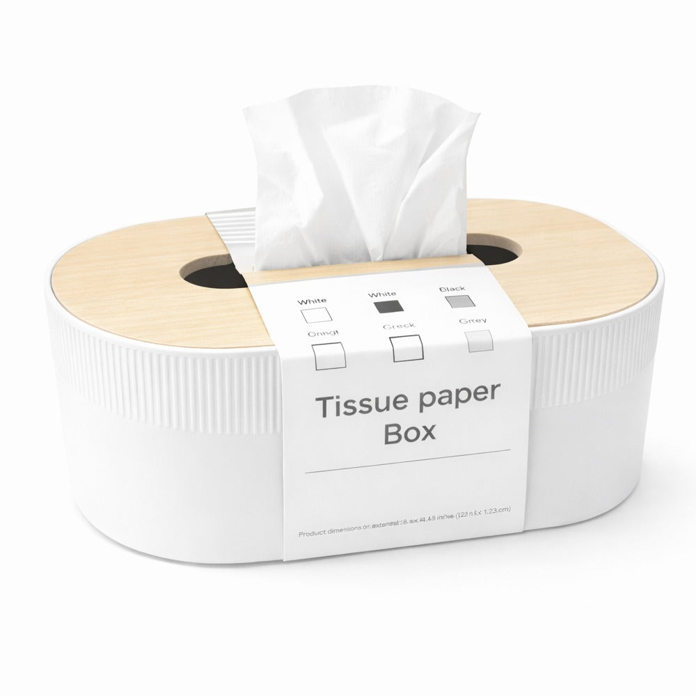 Tissue Box #4 White