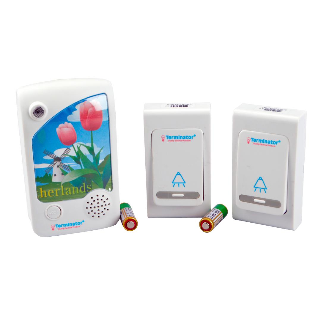 Terminator Door Bell Digital Wireless With 38 Different Melodies + 2T with 1R- DC