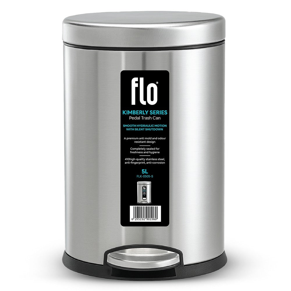 FLO S.S DUSTBIN - KIMBERLY  MATT STEEL 5L