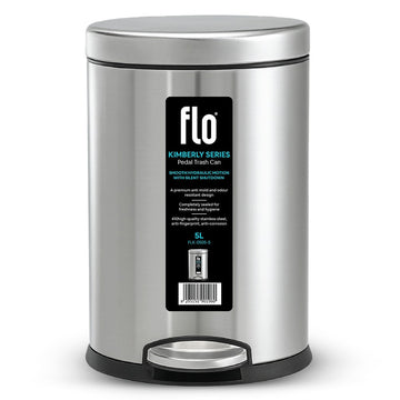 FLO S.S DUSTBIN - KIMBERLY  MATT STEEL 5L