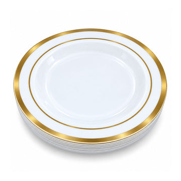 DISP. PLATE W/GOLD RIM 9" 12PCS