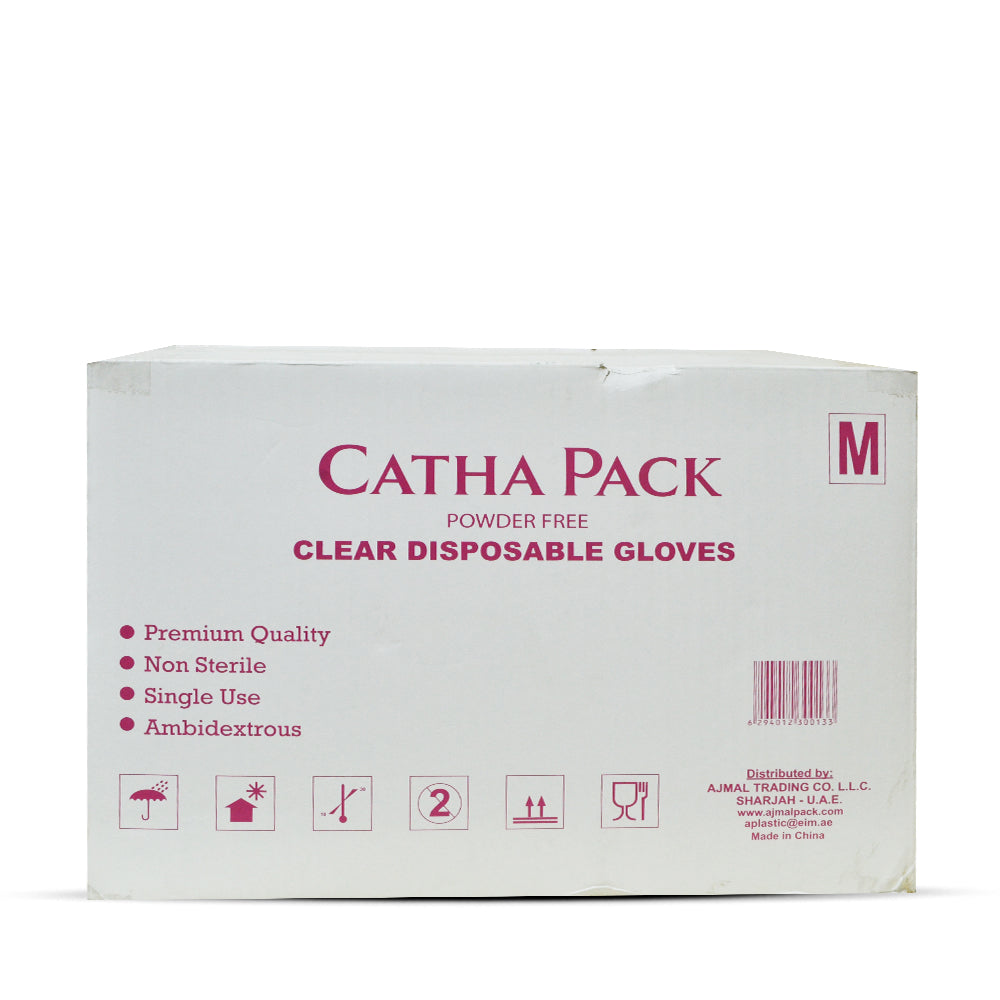 قفازات فينيل خالية من البودرة متوسطة الحجم | 10 صناديق (CTN)