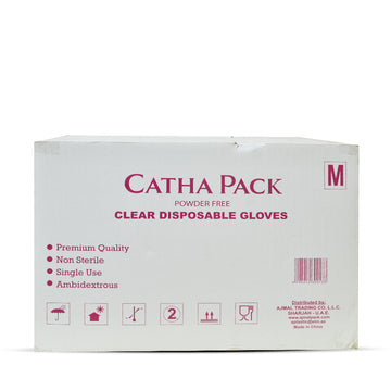 قفازات فينيل خالية من البودرة متوسطة الحجم | 10 صناديق (CTN)