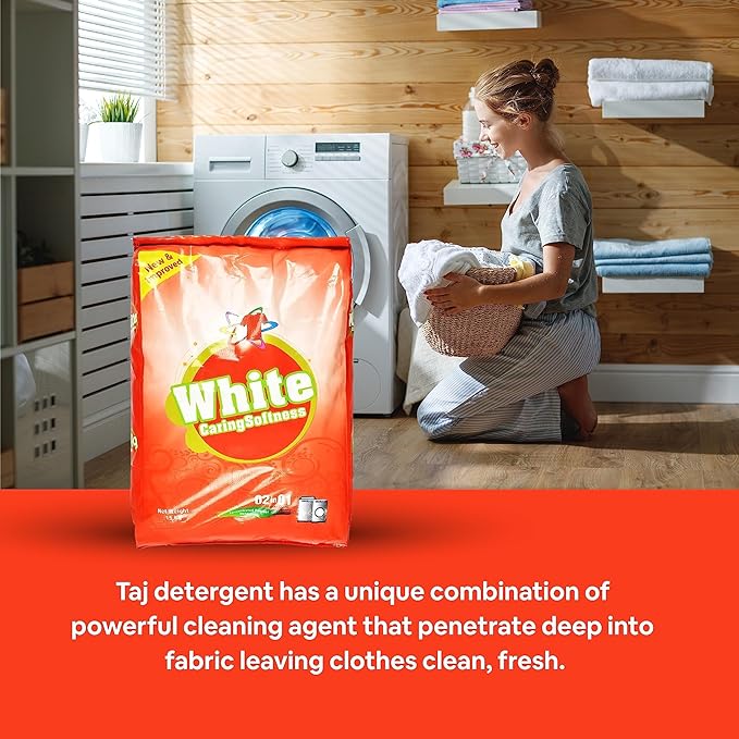 White Caring softness Laundry Detergent 2 in 1 | 15kg