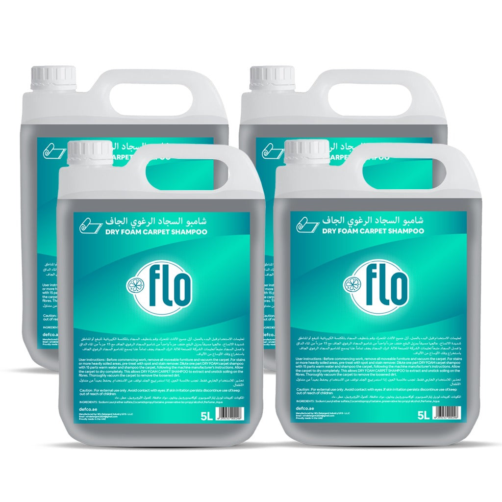 FLO Dry Foam Carpet Shampoo 5L   |   Pack of 4