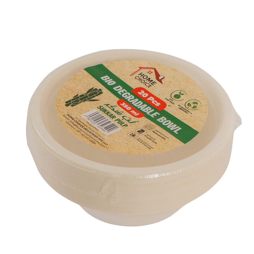 وعاء قصب السكر من هوم تشويس، سعة 350 مل | 20 قطعة