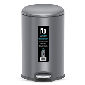 FLO S.S DUSTBIN - LUXE  TITANIUM GRAY 12L