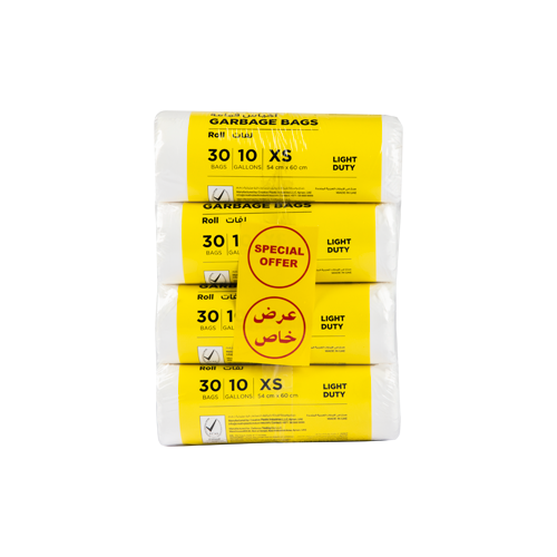 Garbage White Roll XS | 54X60 | 4 Rolls