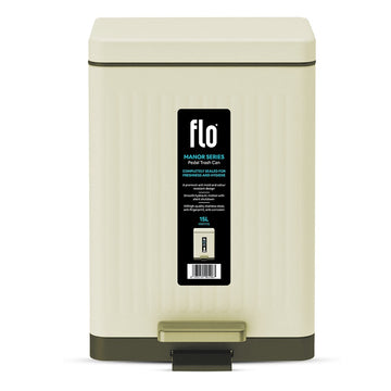 FLO DUSTBIN - MANOR  MILK WHITE 15L