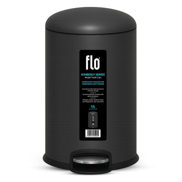 FLO S.S DUSTBIN - KIMBERLY BLACK 12L