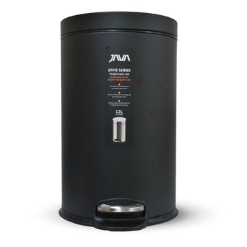 سلة مهملات 12 لترًا، لون أسود، طراز JH8856