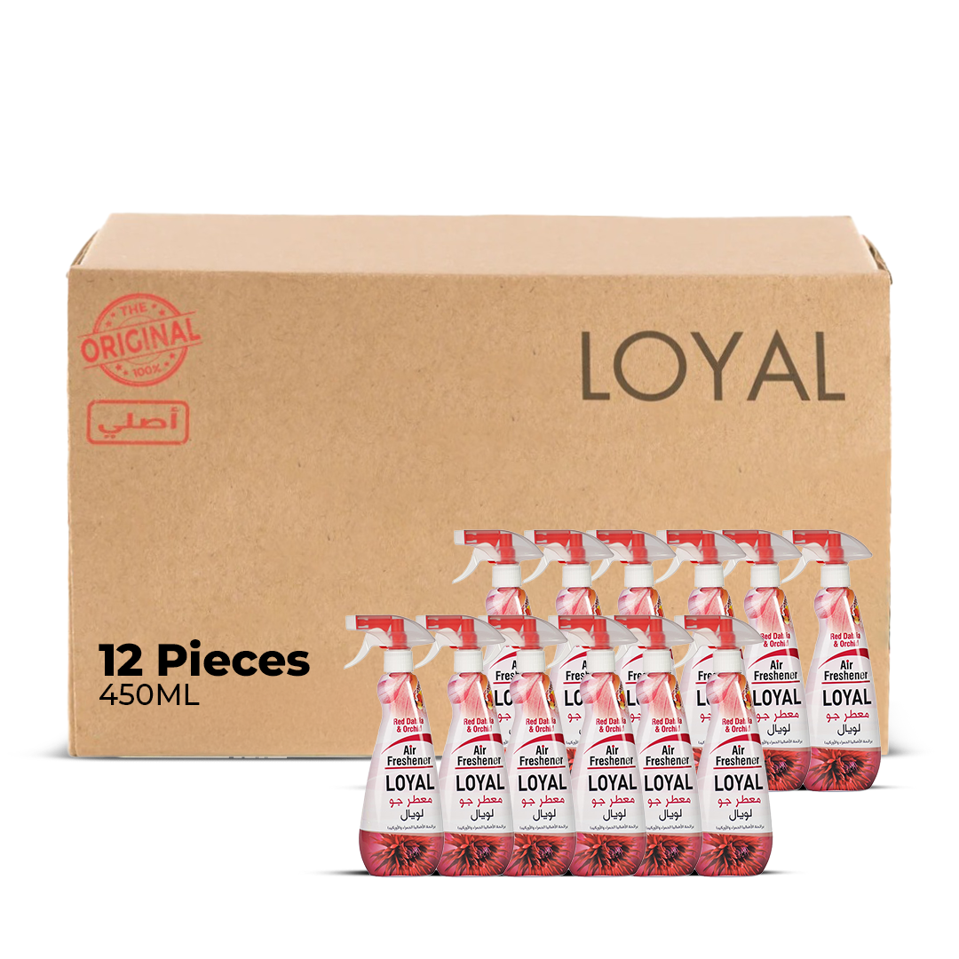 معطر جو لويال ٤٥٠ مل برائحة الداليا الحمراء والأوركيد | عبوة من ١٢ قطعة
