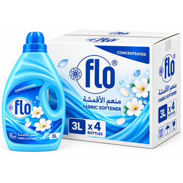 FLO Fabric Softener Blue 3L-Pack of 4