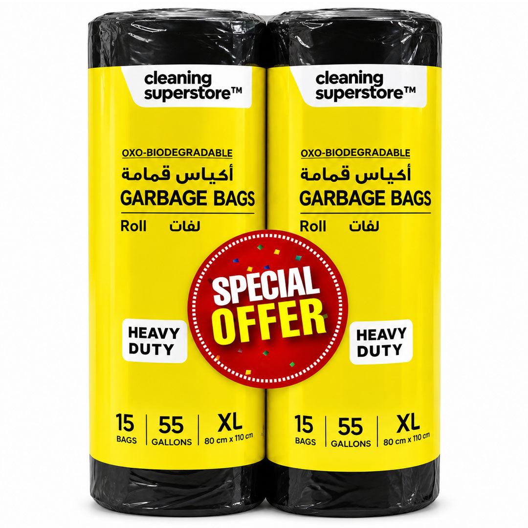 CG HD Garbage Black Rolls | 80X110CM | 15 Bags | 2 rolls