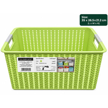 Storage Baskte Medium (35X26.5X21) Green