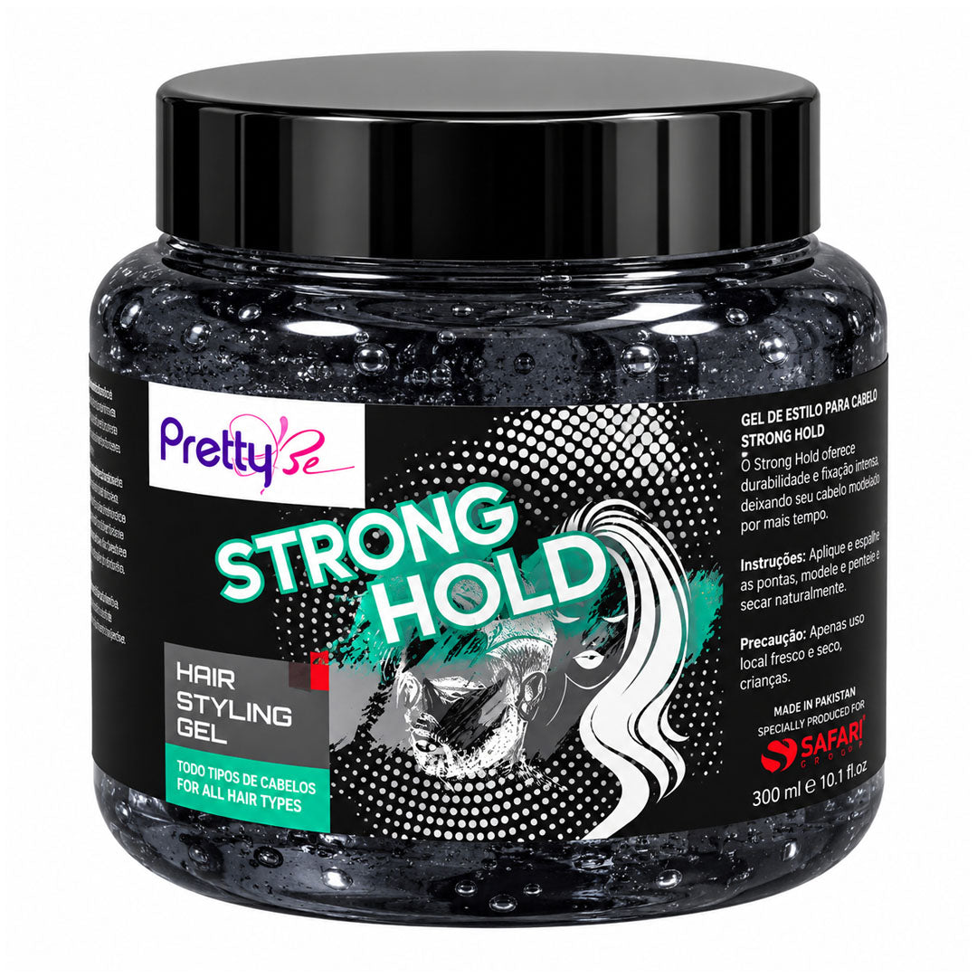 Pretty Be Hair Gel Strong Hold Black 300ml