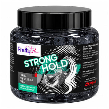 Pretty Be Hair Gel Strong Hold Black 300ml