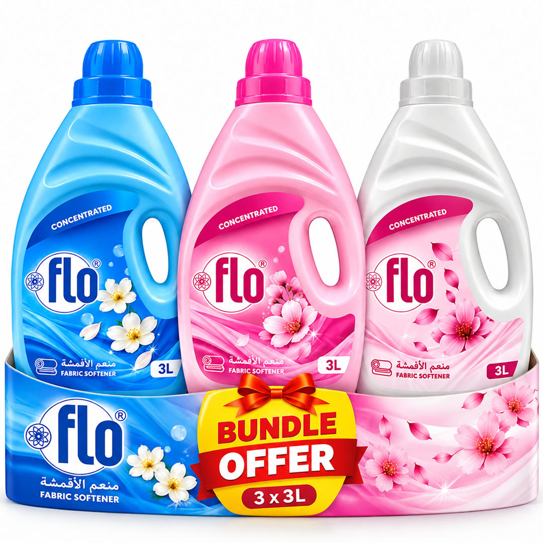 FLO Concentrated Fabric Softener 3L Pack of 3