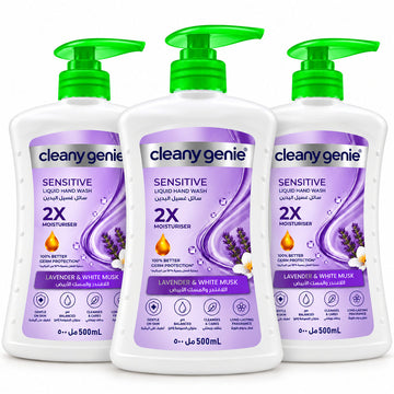 Cleany Genie Liquid Hand wash 500ml Sensitive Lavender & White Musk