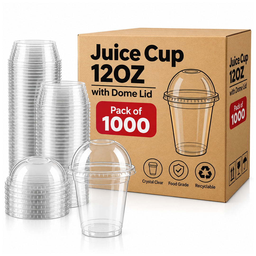 Juice Cup 12OZ with Dome Lid| Pack of 1000