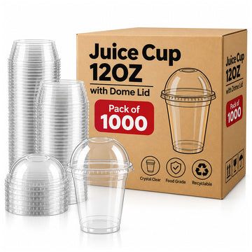 Juice Cup 12OZ with Dome Lid| Pack of 1000