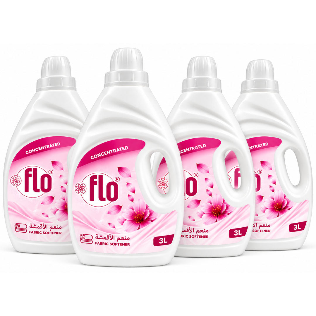 FLO Fabric Softener White 3L-Pack of 4