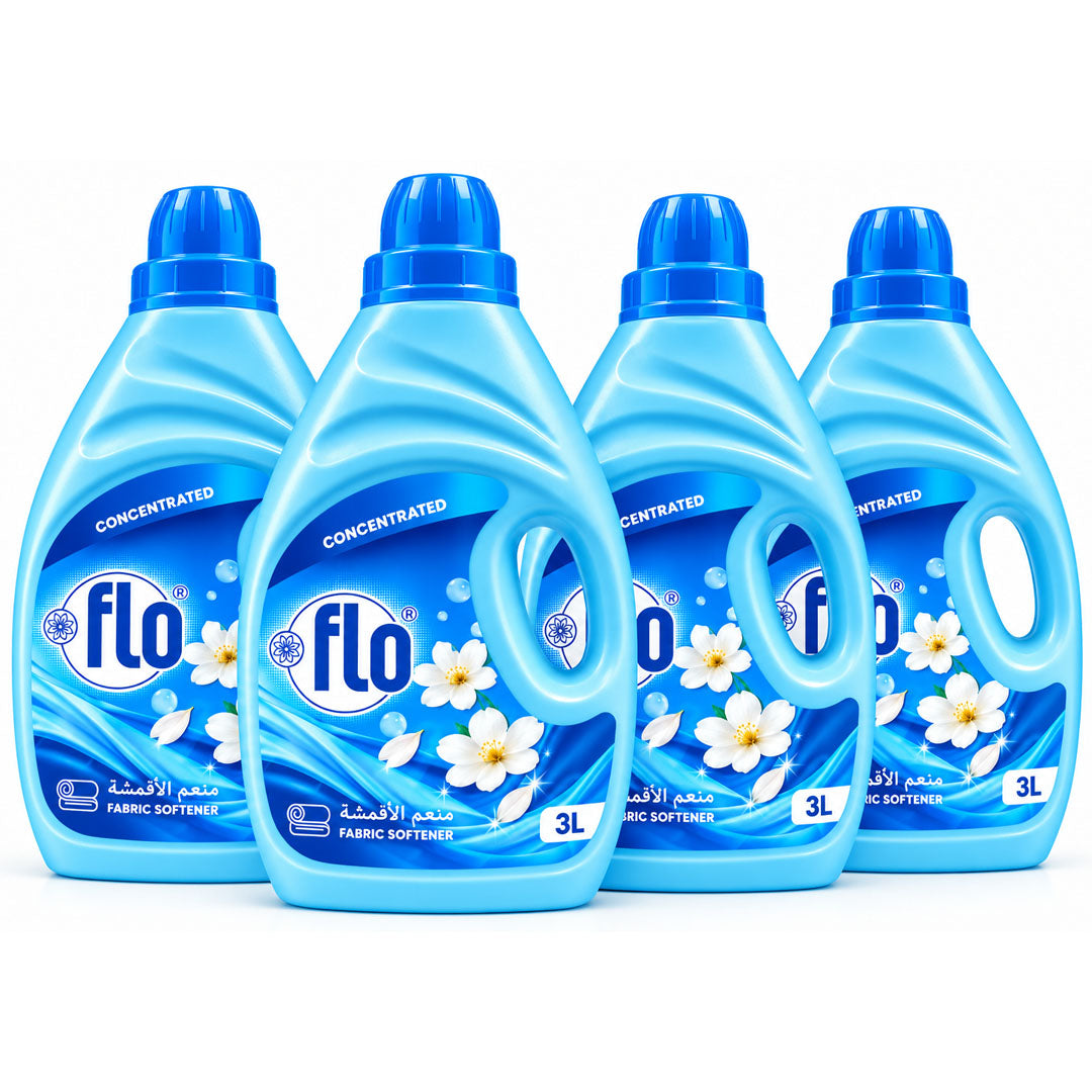 FLO Fabric Softener Blue 3L-Pack of 4