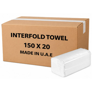 Interfold Paper Napkin 150 Sheets | Pack of 20