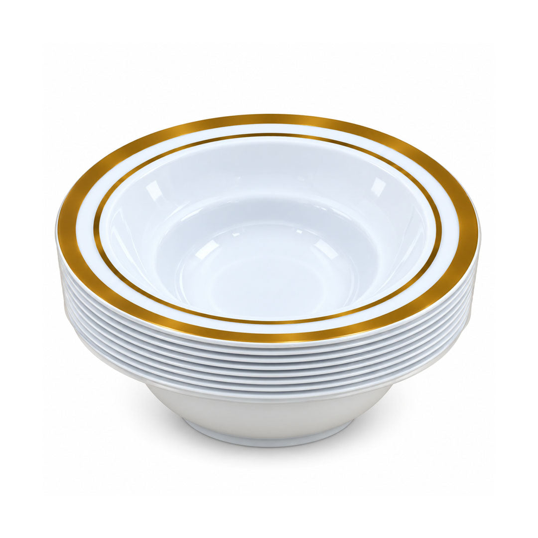 DISP. BOWL W/GOLD RIM 5" 12PCS