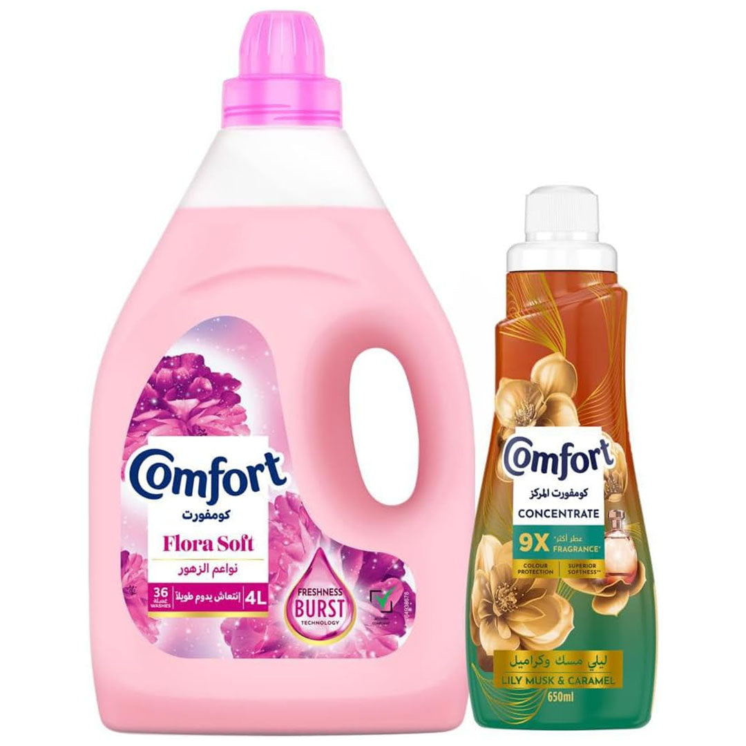 Comfort Dilute Floral Soft 4L + Fabric Conditioner Charm 650ML