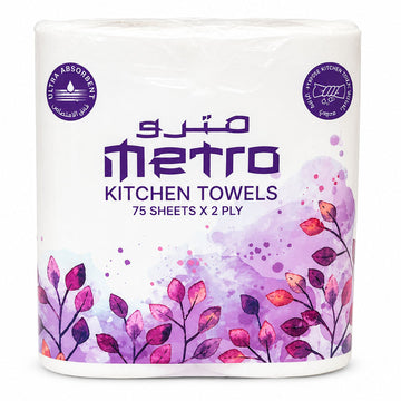 Metro Kitchen Roll Twin Pack