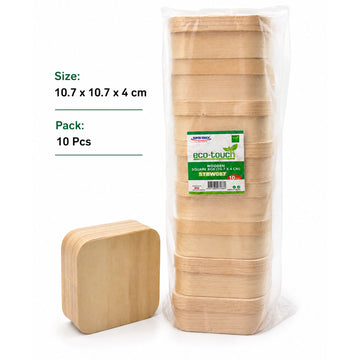 Wooden Square Box 10.7X4CM 10PCS