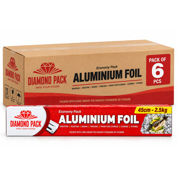 Aluminum Foil 18 MIC 45CM | 2.5KG | Pack of 6 (CTN)