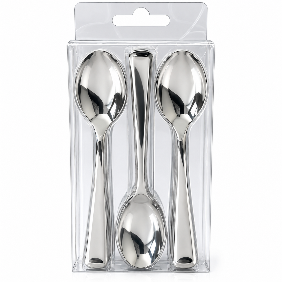 DISP. SPOON SILVER 24PCS