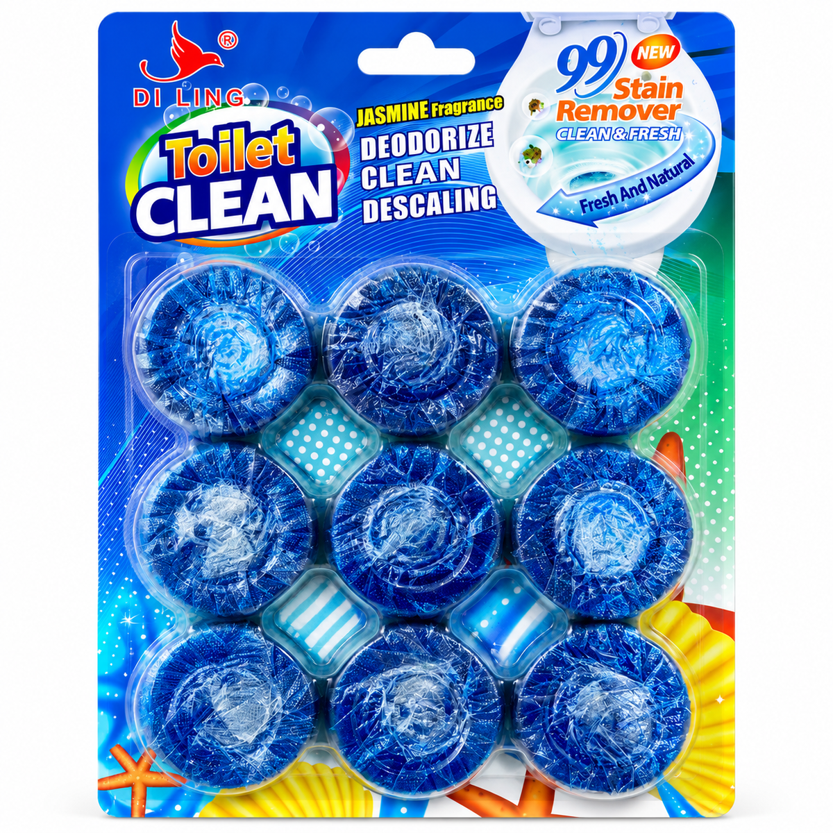 Toilet Block Blue 9Pcs * 50g
