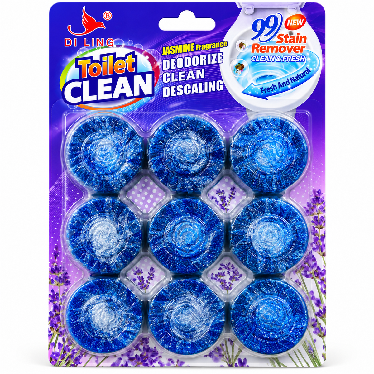 Toilet Block Blue 9Pcs * 50g