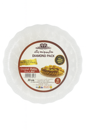 DP Crystal Plate Round 30cm -Pack of 10