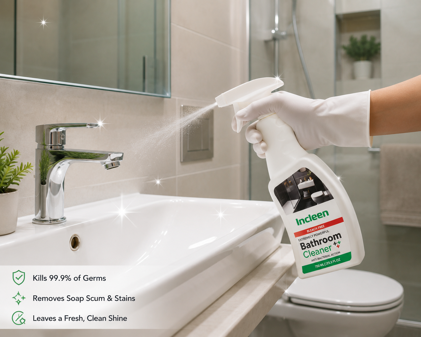INCLEEN Bathroom Cleaner 