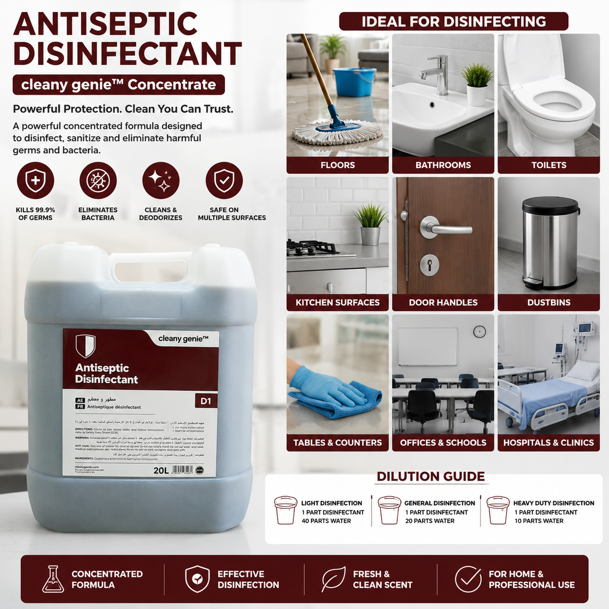 Antiseptic Disinfectant D1  | 20L