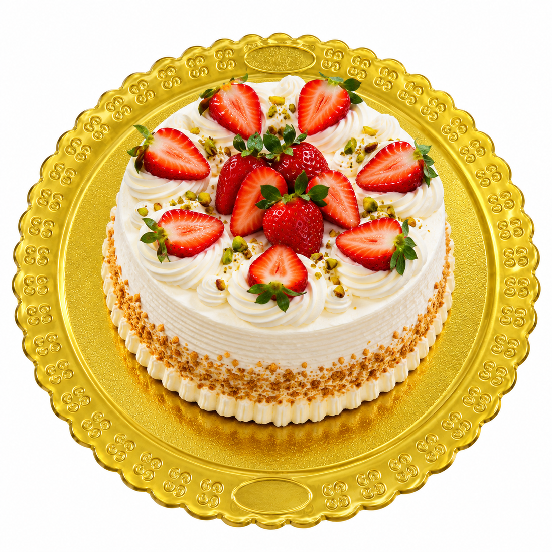 Paper Plate Gold 35cm 3pcs