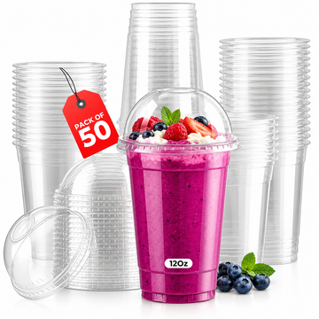 Juice Cup 12OZ with Dome Lid-Pack of 50