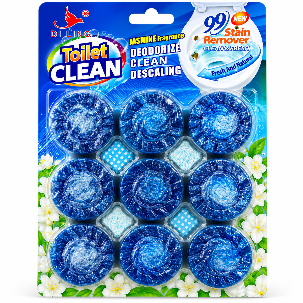 Toilet Block Blue 9Pcs * 50g