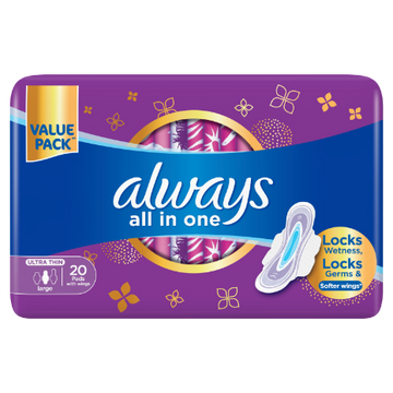 Always Ultra thin with Wings 20 Pads - Large
